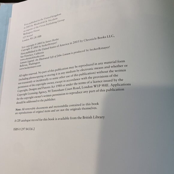 Lennon Legend Illustrated Biography Book & CD Set By James Henke Hardcover - Picture 4 of 12